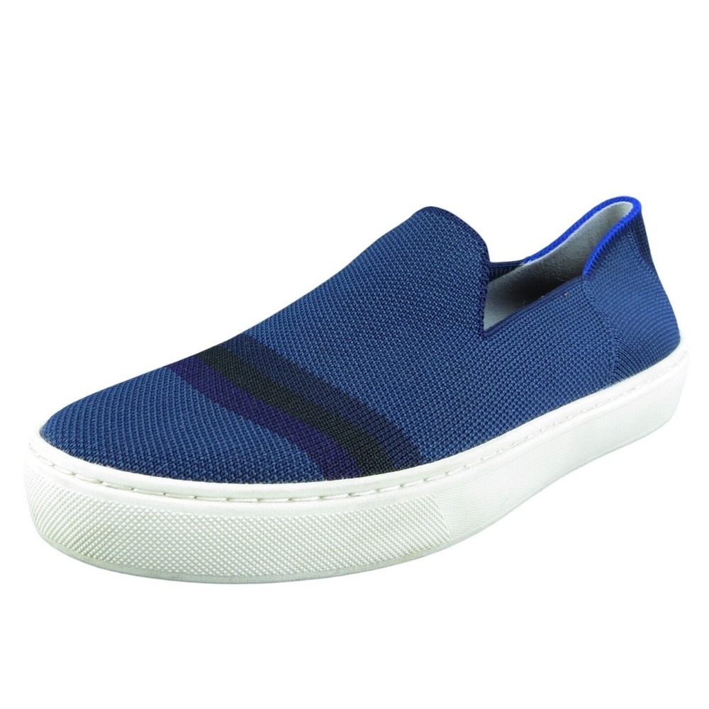 Rothy's The Sneaker Women Slip On Sneaker 6.5 Everyday Blue Striped Knit